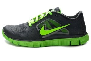 Nike Free 5.0 V4 Mens Shoes Black Green - Click Image to Close